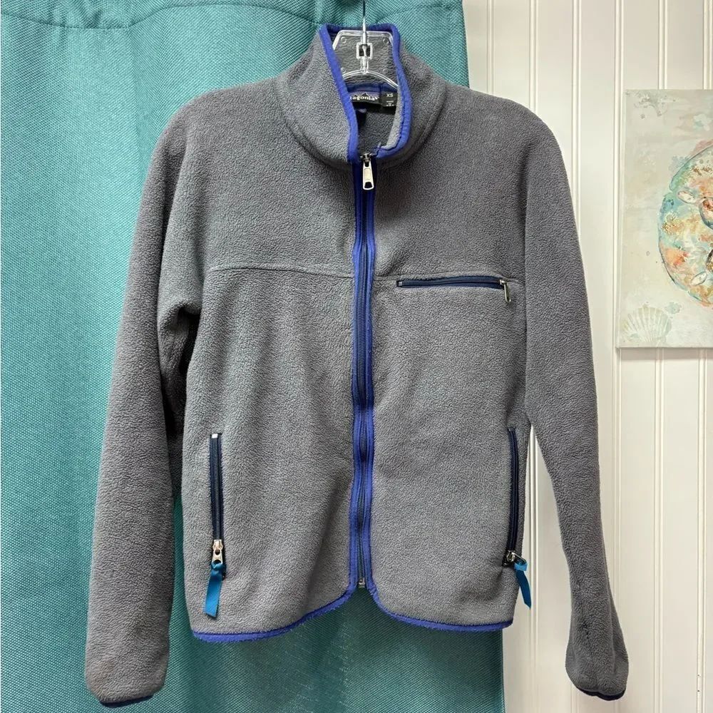 Patagonia Full Zip Fleeze Jacket, Gray & Blue Size XS